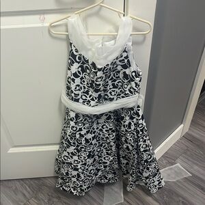 Chic Black and White Kids Dress